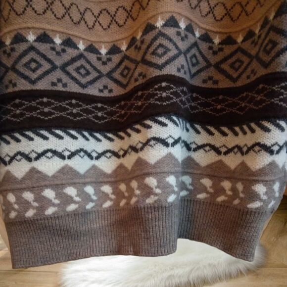 COZY KNIT FAIR ISLE FISHERMAN VINTAGE 80S 90S UGLY WINTER SWEATER GRANDP… - Picture 13 of 15